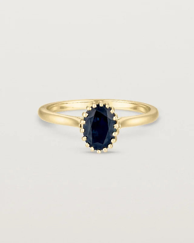 Meroë Oval Solitaire | Australian Sapphire