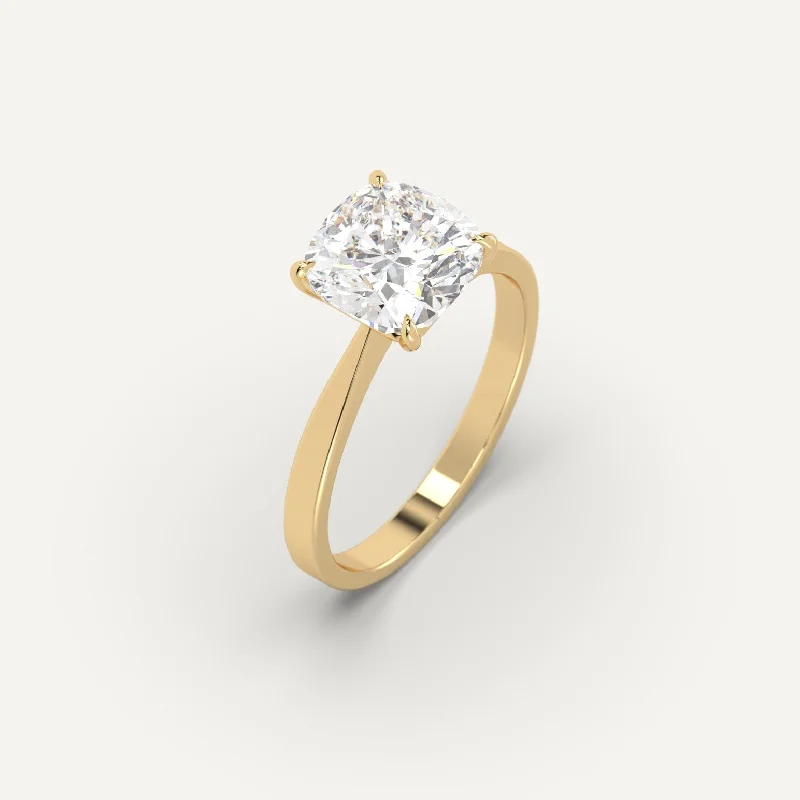 3 carat Cushion Cut Diamond Ring