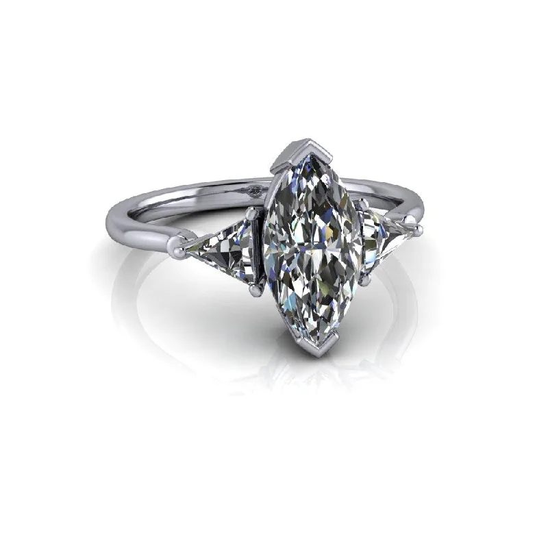 Marquise & Triangle Moissanite Ring 1.65 CTW