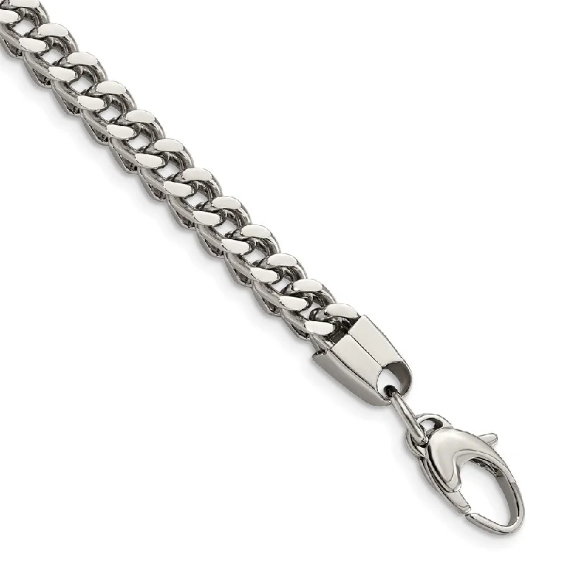 Men's Stainless Steel Franco Chain 9 Inch Bracelet