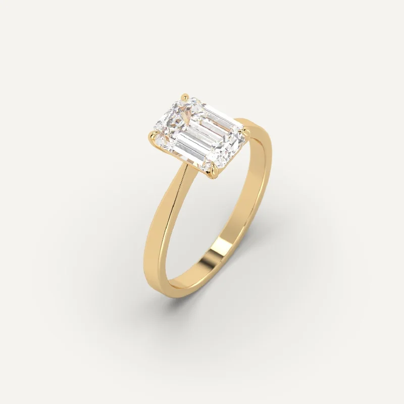 2 carat Emerald Cut Diamond Ring