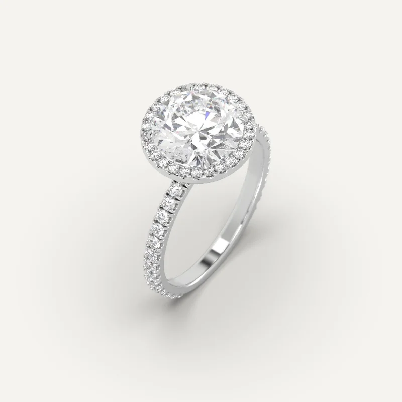 3 carat Round Cut Diamond Ring