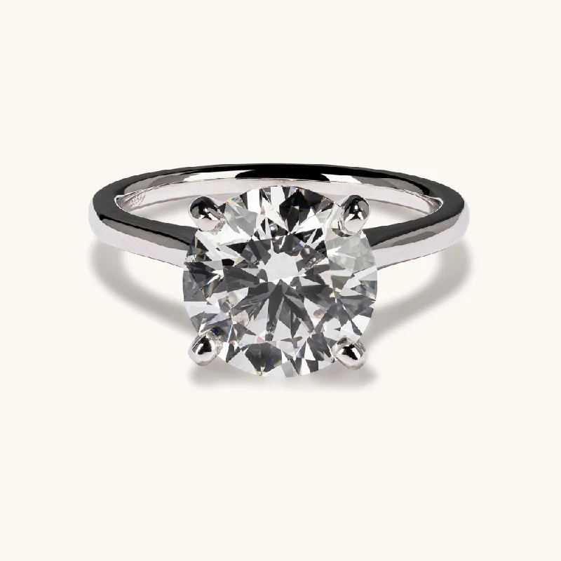 3.70 Round Lab Diamond Engagement Ring