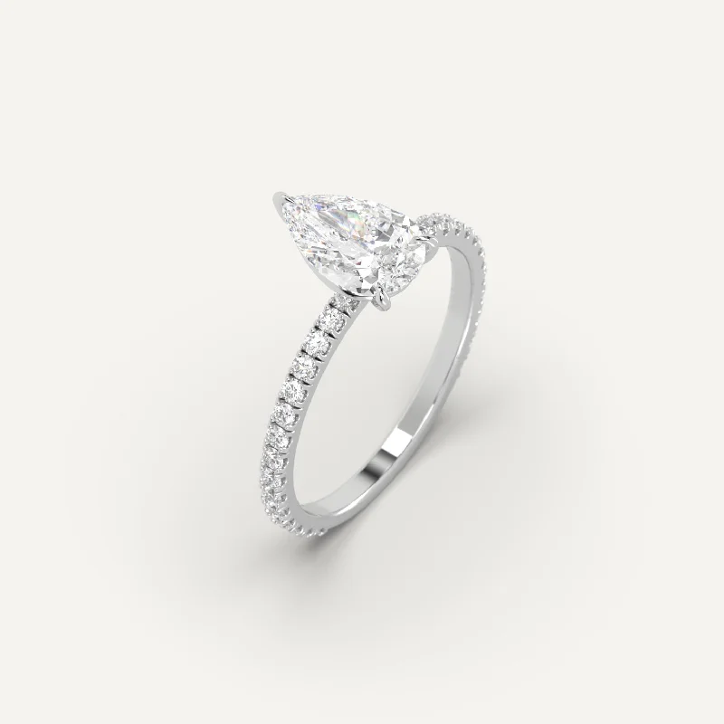 2 carat Pear Cut Diamond Ring