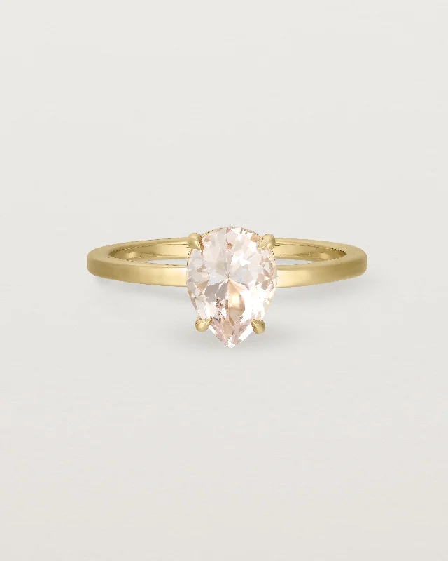 Una Pear Solitaire | Morganite