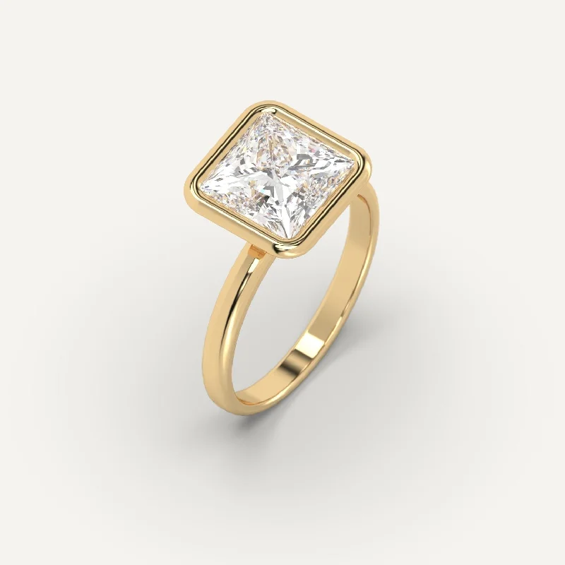 3 carat Princess Cut Diamond Ring