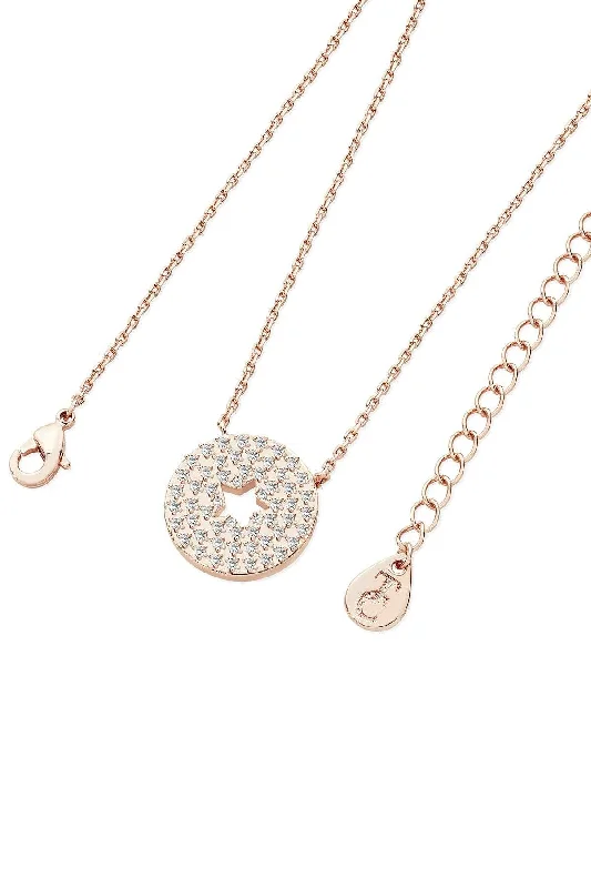 Cutout Round Pave Pendant