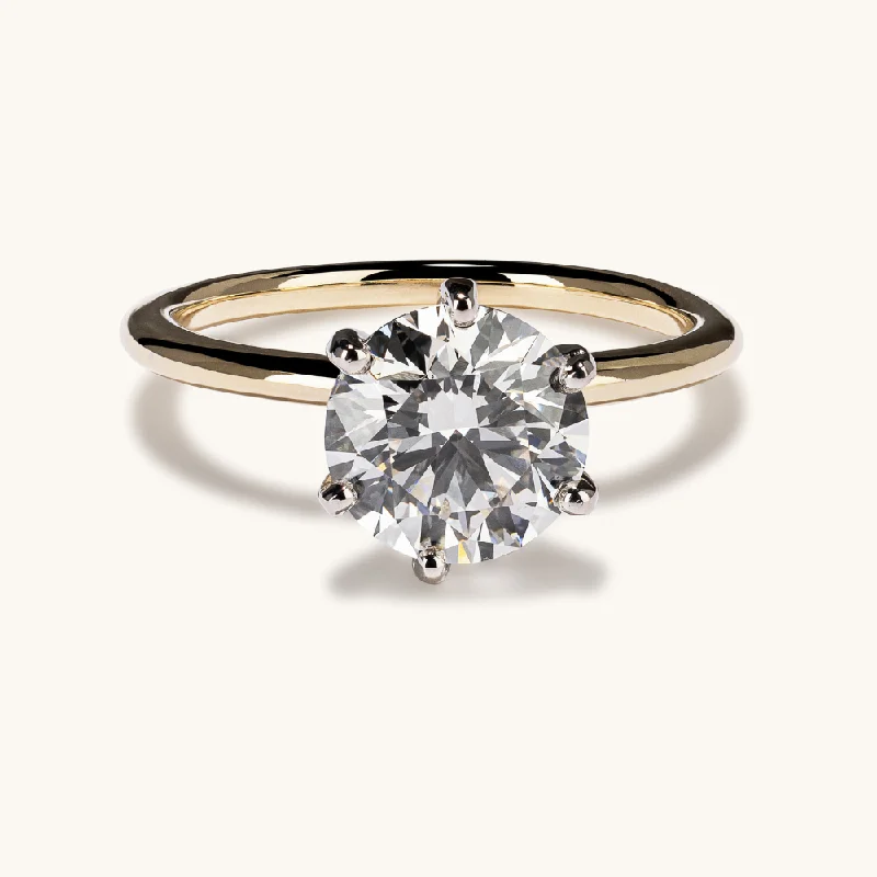 2.25 Round Lab Diamond Engagement Ring