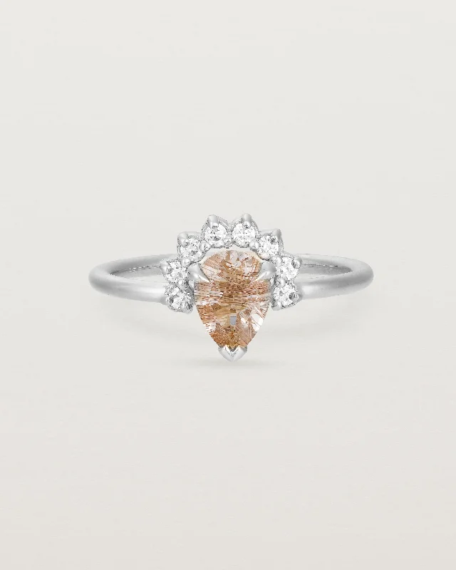 Rose Ring | Rutilated Quartz & Diamonds