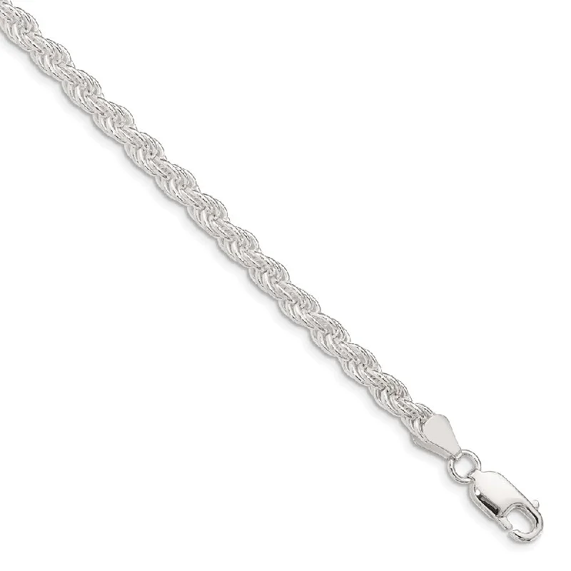 4.5mm Sterling Silver Classic Solid Rope Chain Bracelet