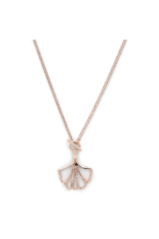 Leaf Necklace in Rose Gold