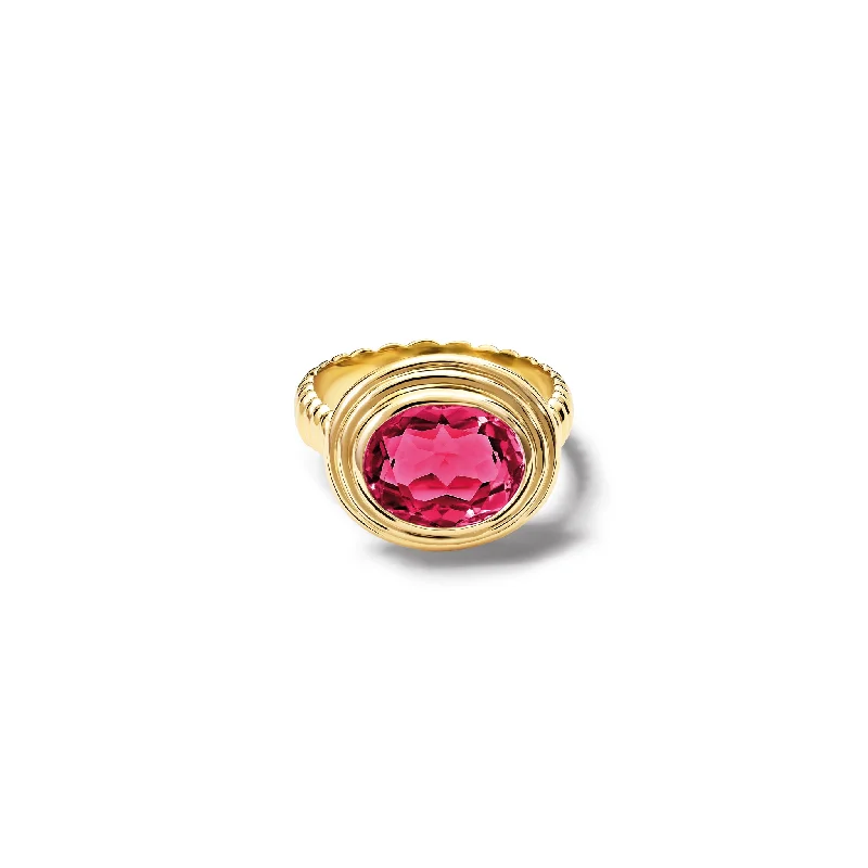 Whirlpool II Ring Yellow Gold - Rhodolite Garnet