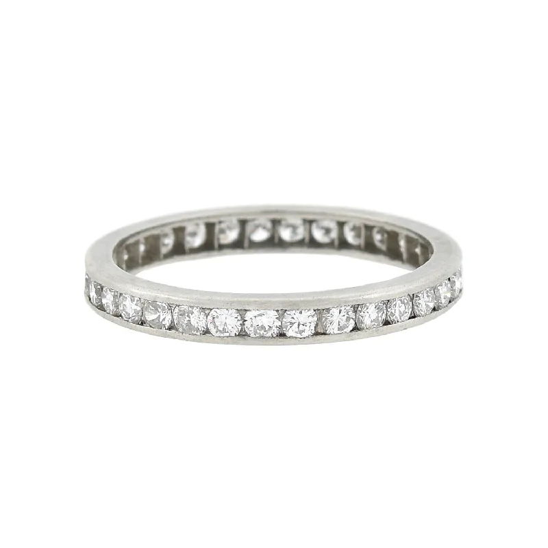 Vintage Platinum Diamond Eternity Band 1.25ctw