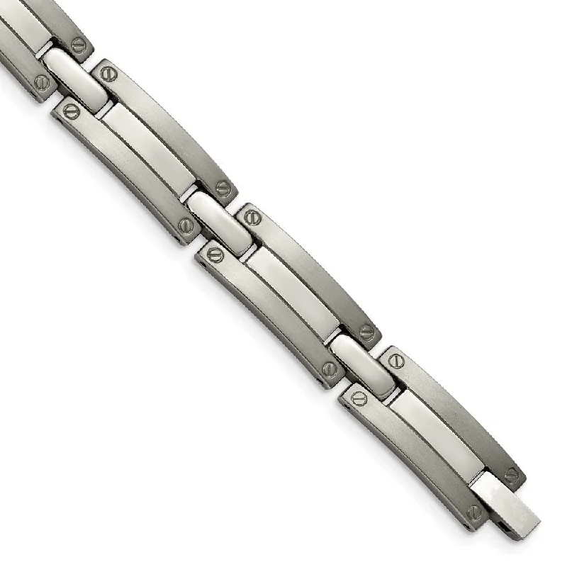 8mm Multi-Finish Titanium Rivet Link Bracelet