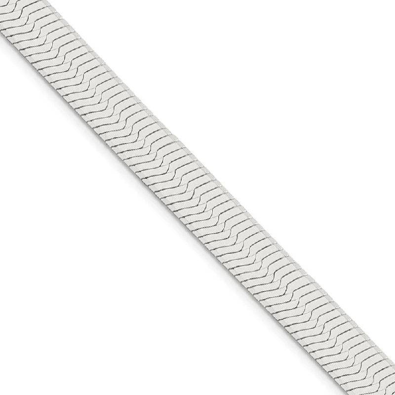 Men's 8.75mm, Sterling Silver Solid Herringbone Chain Bracelet