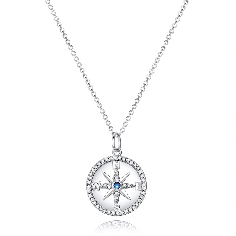 Graduation season compass necklace