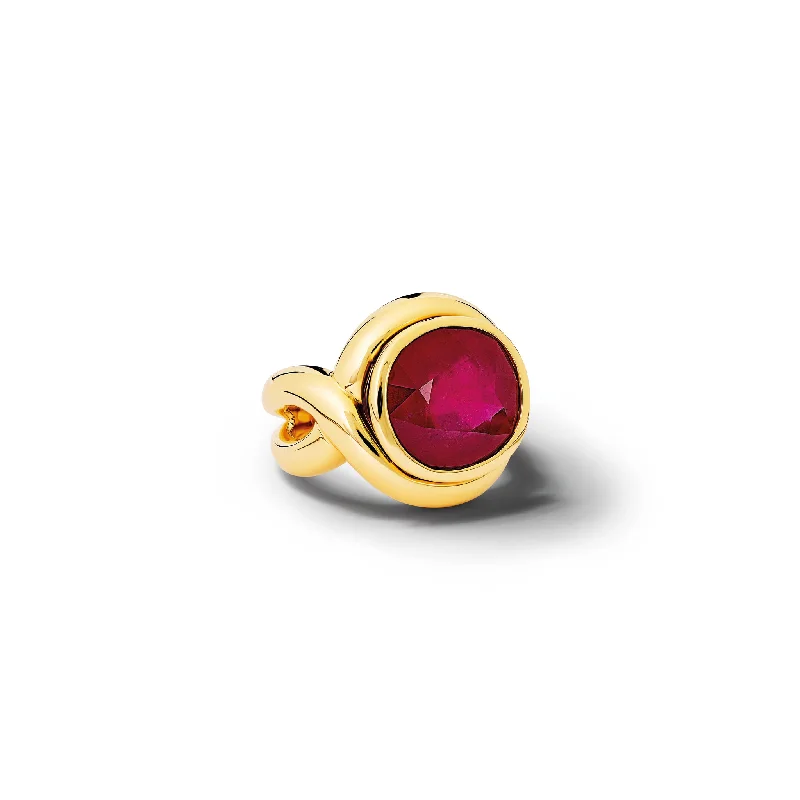 Severine Small Ring Yellow Gold - Ruby