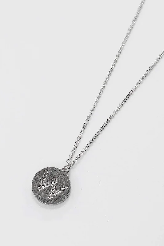 The "W" Initial Necklace in Silver