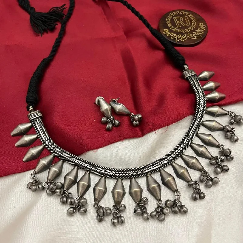 FS Collection Oxidised Plated Necklace Set