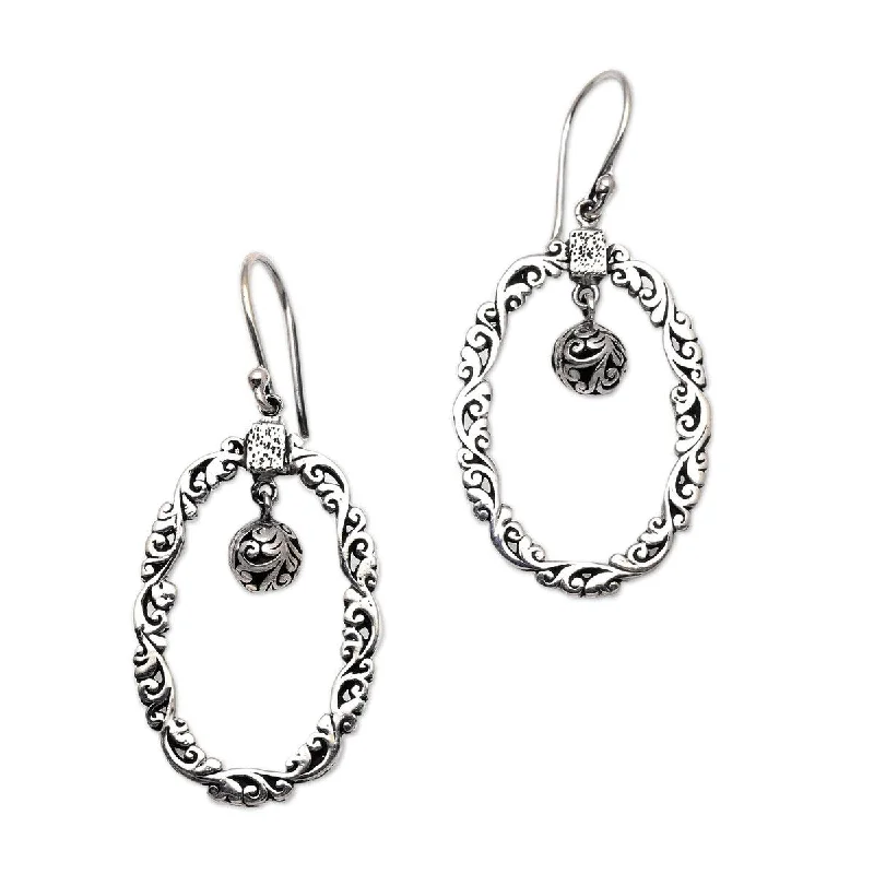 NOVICA Dainty Dew, Sterling silver dangle earrings - 1.8L*0.8W