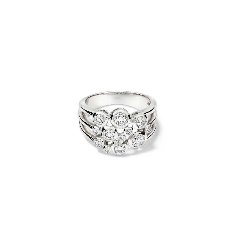 Cirkel Ring 18ct White Gold - Diamond