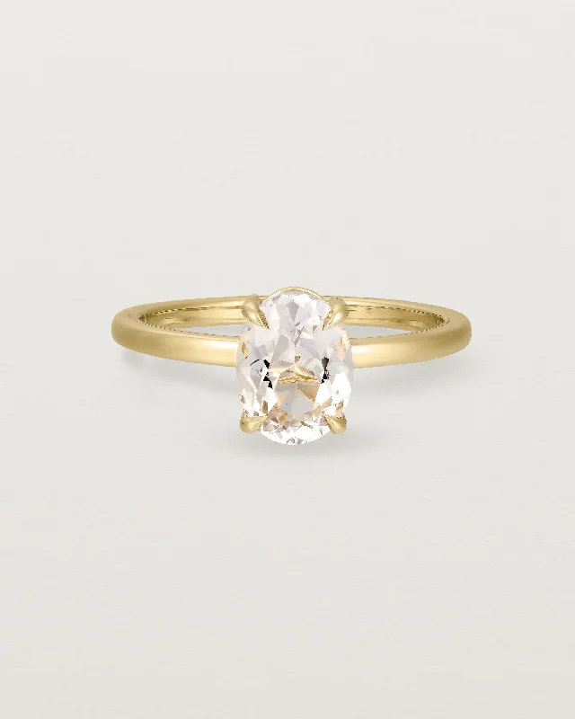 Una Oval Solitaire | Morganite