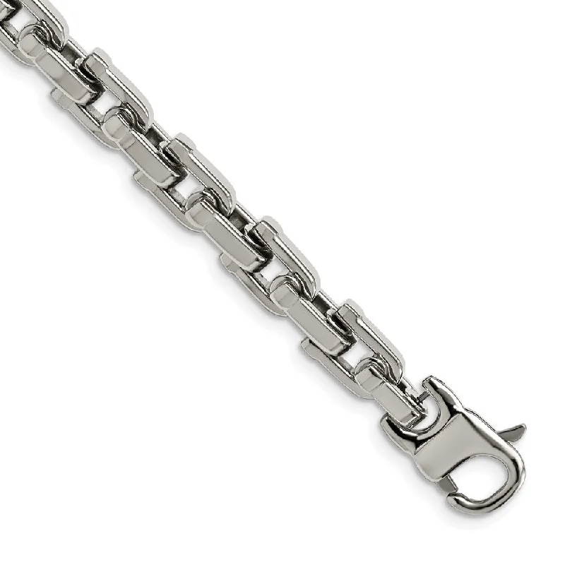 Men's Stainless Steel Polished Shackle Link Bracelet, 8.5 Inch