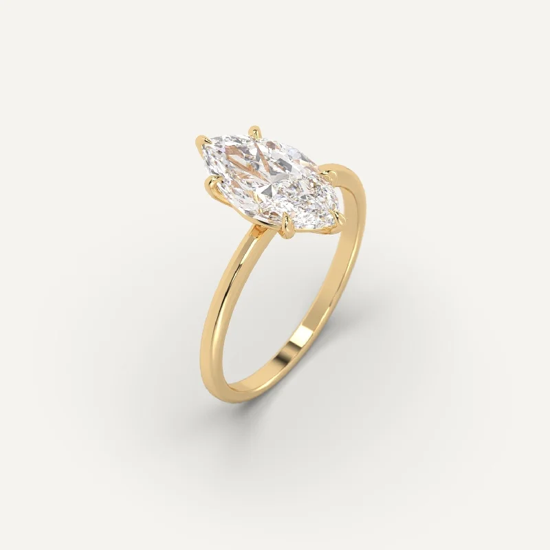 2 carat Marquise Cut Diamond Ring