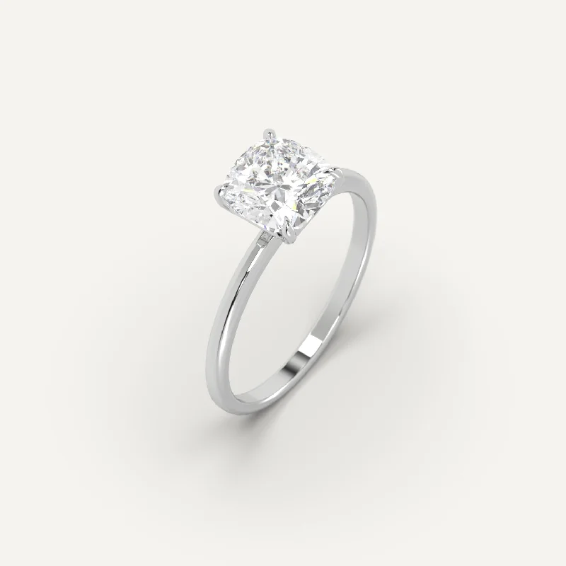 2 carat Cushion Cut Diamond Ring