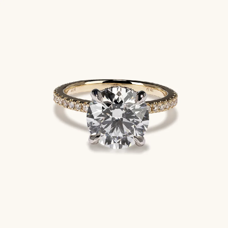 2.71 Round Lab Diamond Engagement Ring