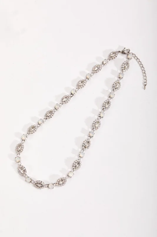 Silver Opal Necklace